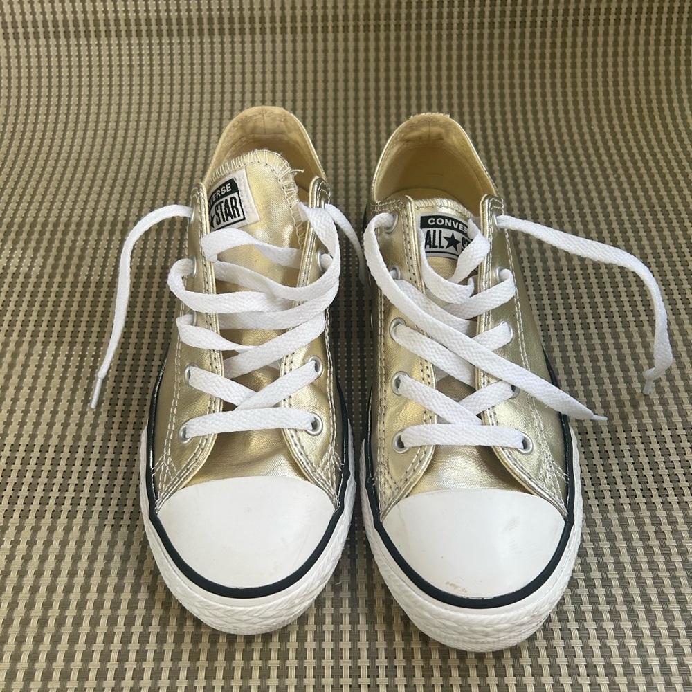Converse Kids Metallic Gold Sneakers